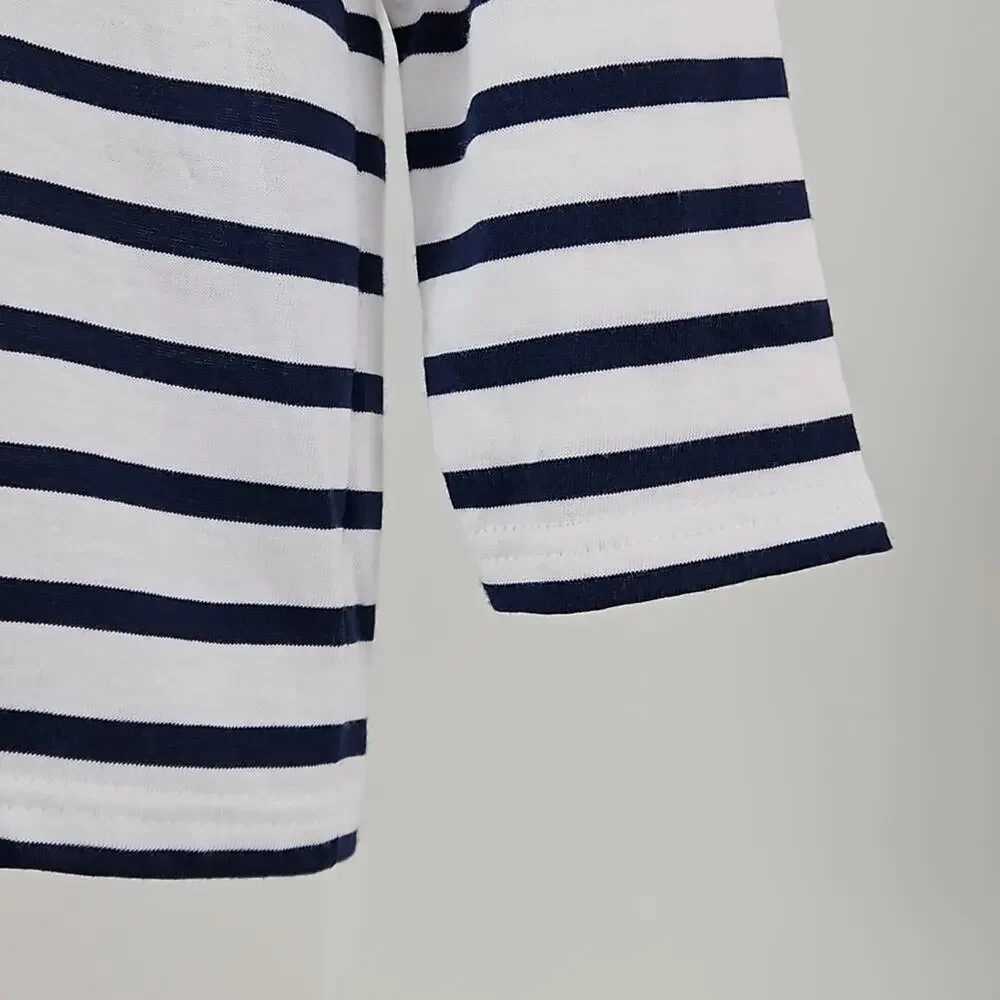 Saint James x Smiley Iconic Sailor Navy Striped Long Sleeve Shirt |‎ Kid's 8